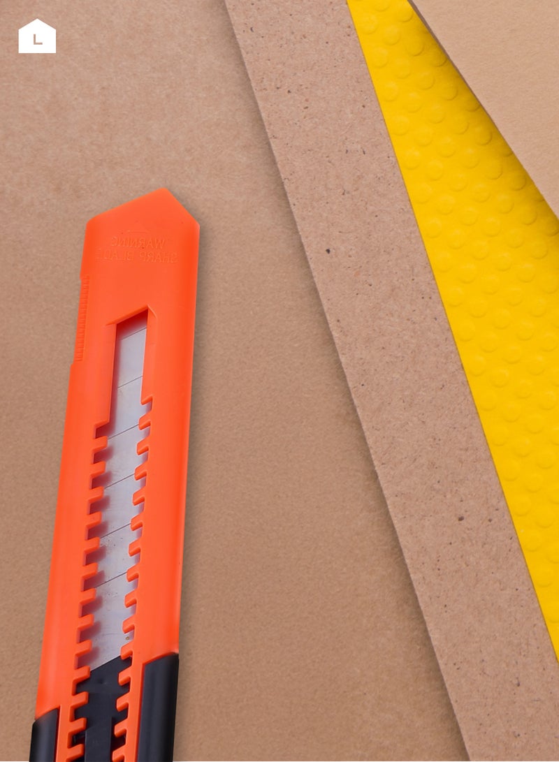 LAWAZIM One Small One Large Heavy Duty Cutter with 10 Blades - Retractable Utility Knife Set with Sharp Replaceable Blades, Non-Slip Grip, and Safety Lock - Ideal for Home, Office, Crafting, and Packaging - Image 5